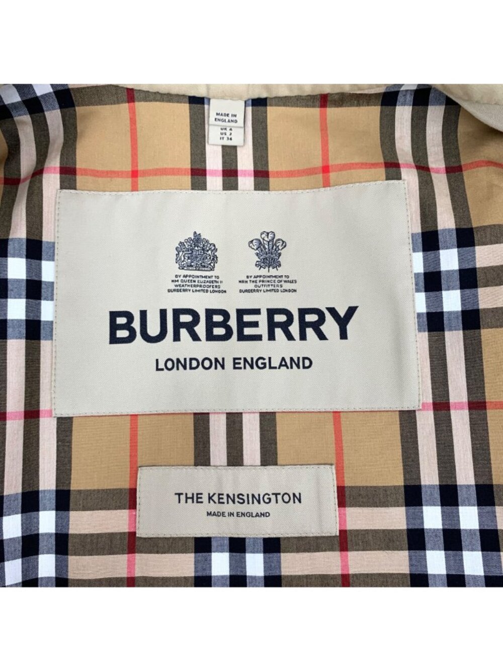 Burberry Light Brown Cotton Double-Breasted Belted Trench Coat - Picture 5 of 7